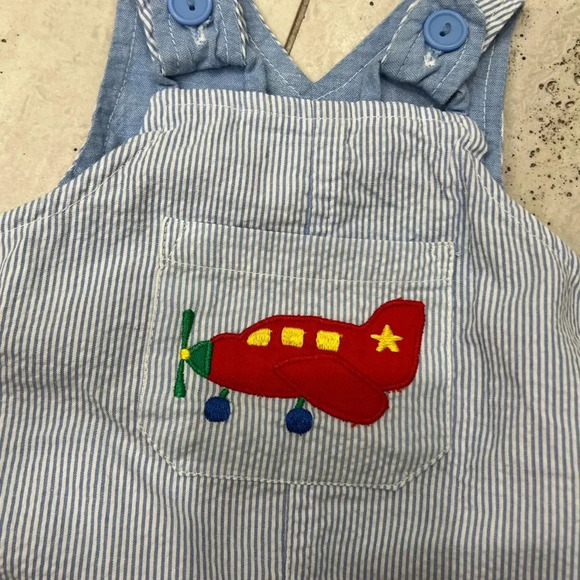 Vintage Appliqué Airplane Overall Romper - Picture 2 of 7